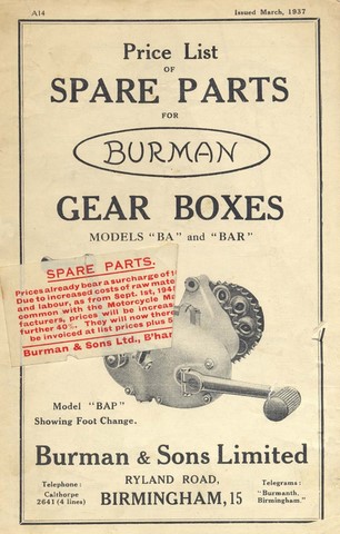 burman gearboxes spare parts