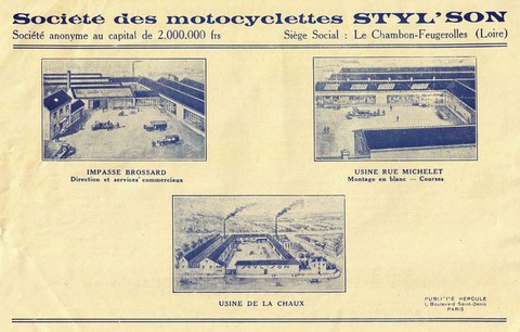 usines Styl'son en 1930.